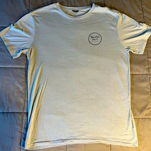 Men’s Brixton T-Shirt, Light Blue (appears white, more like a very light blue)